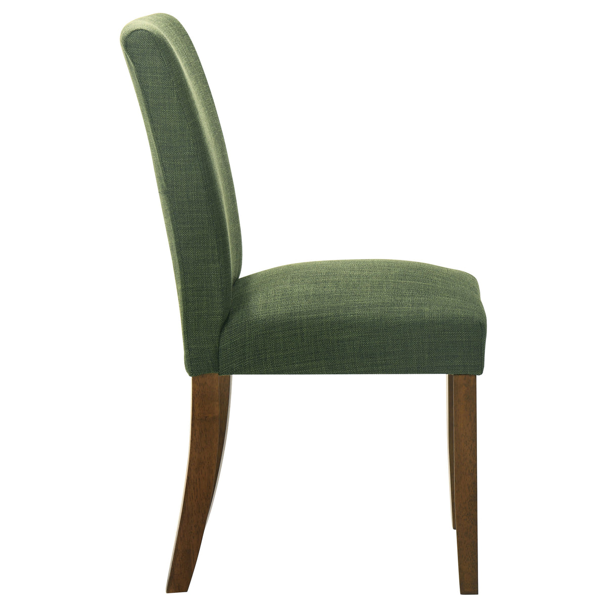 Paxton Upholstered Dining Side Chairs, Set of 2 - Green Fabric with Brown Wood Legs – view 9
