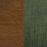 Paxton Upholstered Dining Side Chairs, Set of 2 - Green Fabric with Brown Wood Legs – view 12