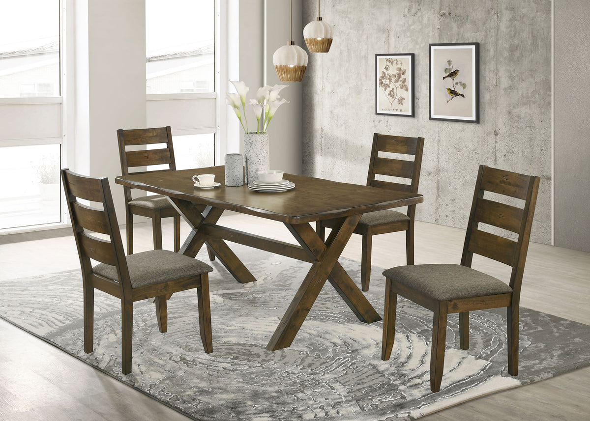 Alston Farmhouse Dining Table & Sets - 5pcs- Table + 4 Side Chairs