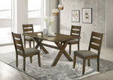 Alston Farmhouse Dining Table & Sets - 5pcs- Table + 4 Side Chairs