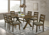 Alston Farmhouse Dining Table & Sets - 7pcs- Table + 6 Side Chairs