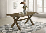 Alston Farmhouse Dining Table & Sets - 71" X-Trestle Table, Ladder-Back Chairs & Bench in Knotty Nutmeg – view 1