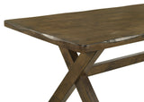 Alston Farmhouse Dining Table & Sets - 71" X-Trestle Table, Ladder-Back Chairs & Bench in Knotty Nutmeg – view 12