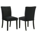 Dermott Upholstered Parson Dining Chairs, Set of 2 - Black