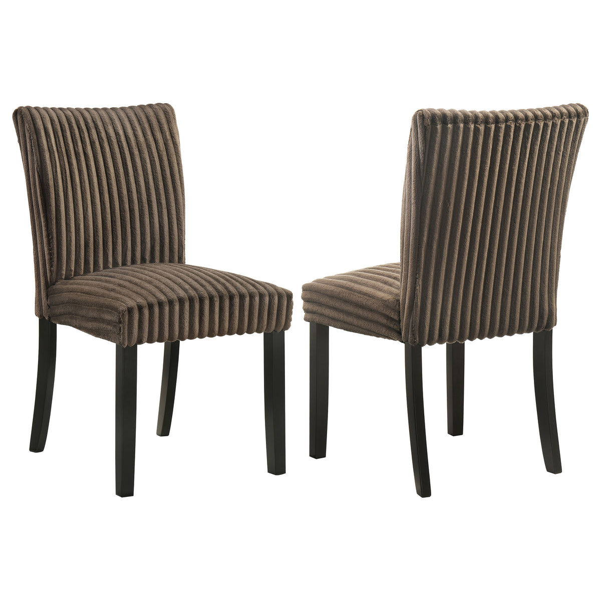 Dermott Upholstered Parson Dining Chairs, Set of 2 - Chocolate
