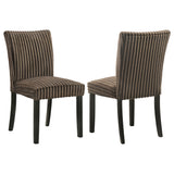 Dermott Upholstered Parson Dining Chairs, Set of 2 - Chocolate