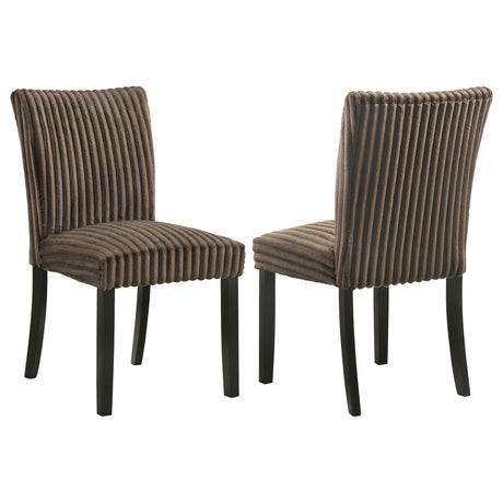 Dermott Upholstered Parson Dining Chairs, Set of 2 - Chocolate