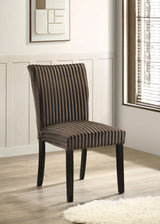 Dermott Upholstered Parson Dining Chairs, Set of 2 - Ribbed Corduroy in Cream, Chocolate or Black – view 2