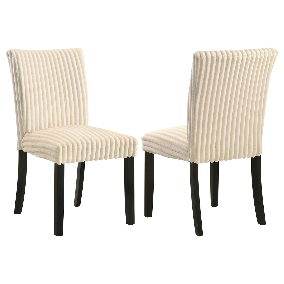 Dermott Upholstered Parson Dining Chairs, Set of 2 - Cream