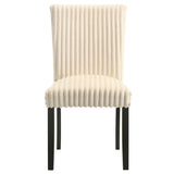 Dermott Upholstered Parson Dining Chairs, Set of 2 - Ribbed Corduroy in Cream, Chocolate or Black – view 8