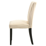 Dermott Upholstered Parson Dining Chairs, Set of 2 - Ribbed Corduroy in Cream, Chocolate or Black – view 10