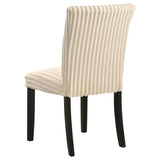 Dermott Upholstered Parson Dining Chairs, Set of 2 - Ribbed Corduroy in Cream, Chocolate or Black – view 11