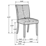 Dermott Upholstered Parson Dining Chairs, Set of 2 - Ribbed Corduroy in Cream, Chocolate or Black – view 15