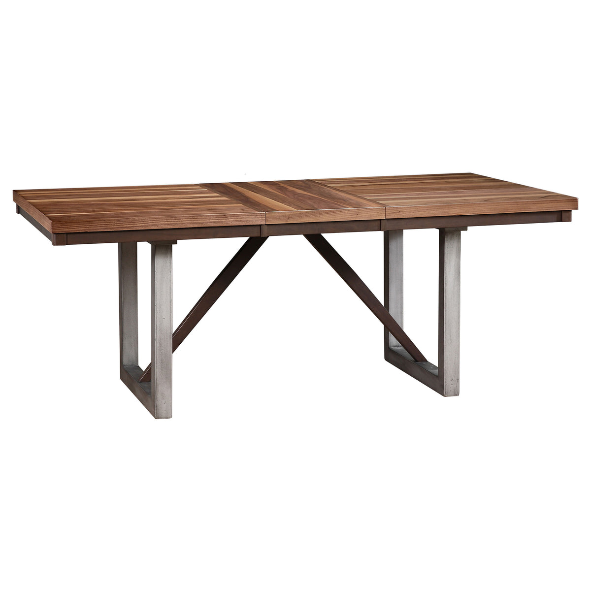 Spring Creek 77" Extension Dining Table & Sets - Natural Walnut with Chocolate or Taupe Upholstered Chairs – view 19