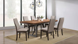 Spring Creek 77" Extension Dining Table & Sets - 7pcs- Table + 6 Taupe Side Chairs