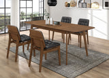 Redbridge Butterfly Leaf Dining Table & Sets - 5pcs- Table + 4 Black Leatherette Chairs