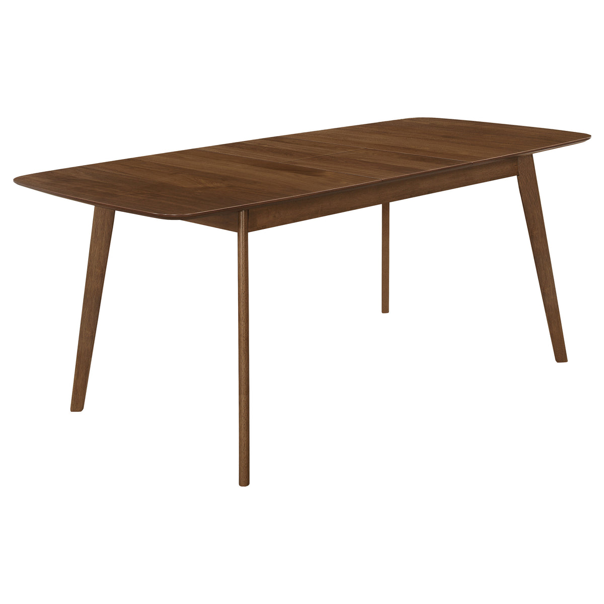 Redbridge Butterfly Leaf Dining Table & Sets - Mid-Century Walnut with Grey Fabric or Black Leatherette Chairs – view 17