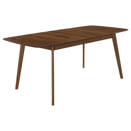 Redbridge Butterfly Leaf Dining Table & Sets - Mid-Century Walnut with Grey Fabric or Black Leatherette Chairs – view 17