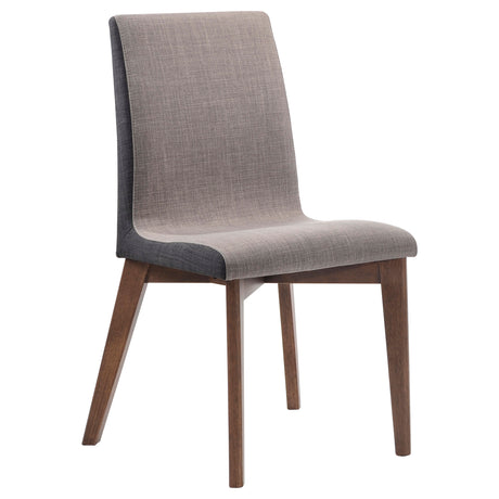 Redbridge Butterfly Leaf Dining Table & Sets - Mid-Century Walnut with Grey Fabric or Black Leatherette Chairs – view 19