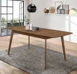 Redbridge Butterfly Leaf Dining Table & Sets - Mid-Century Walnut with Grey Fabric or Black Leatherette Chairs – view 1