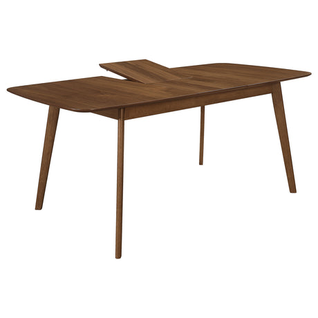Redbridge Butterfly Leaf Dining Table & Sets - Mid-Century Walnut with Grey Fabric or Black Leatherette Chairs – view 11