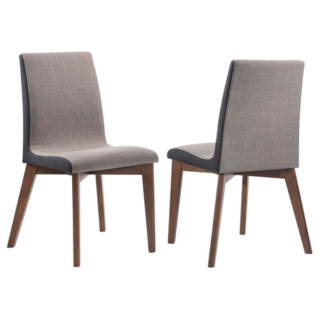 Redbridge Butterfly Leaf Dining Table & Sets - Set of 2 Grey Fabric Side Chairs