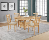 Lavon Round-to-Oval Extension Dining Table & 5-Piece Set - 5pcs- Table + 4 Side Chairs