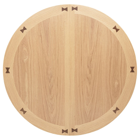 Lavon Round-to-Oval Extension Dining Table & 5-Piece Set - Pedestal Storage Base in Light Oak – view 15