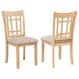 Lavon Round-to-Oval Extension Dining Table & 5-Piece Set - Set of 2 Side Chairs