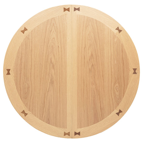 Lavon Oval Counter Height Extension Dining Table & Sets - Light Oak with Storage Pedestal & Linen Lattice-Back Chairs – view 14