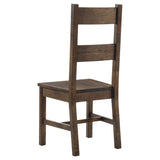 Coleman 79" Rectangular Dining Table & Sets - Farmhouse Ladder-Back Chairs in Rustic Golden Brown – view 16