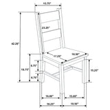 Coleman 79" Rectangular Dining Table & Sets - Farmhouse Ladder-Back Chairs in Rustic Golden Brown – view 19