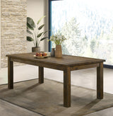 Coleman 79" Rectangular Dining Table & Sets - Farmhouse Ladder-Back Chairs in Rustic Golden Brown – view 1