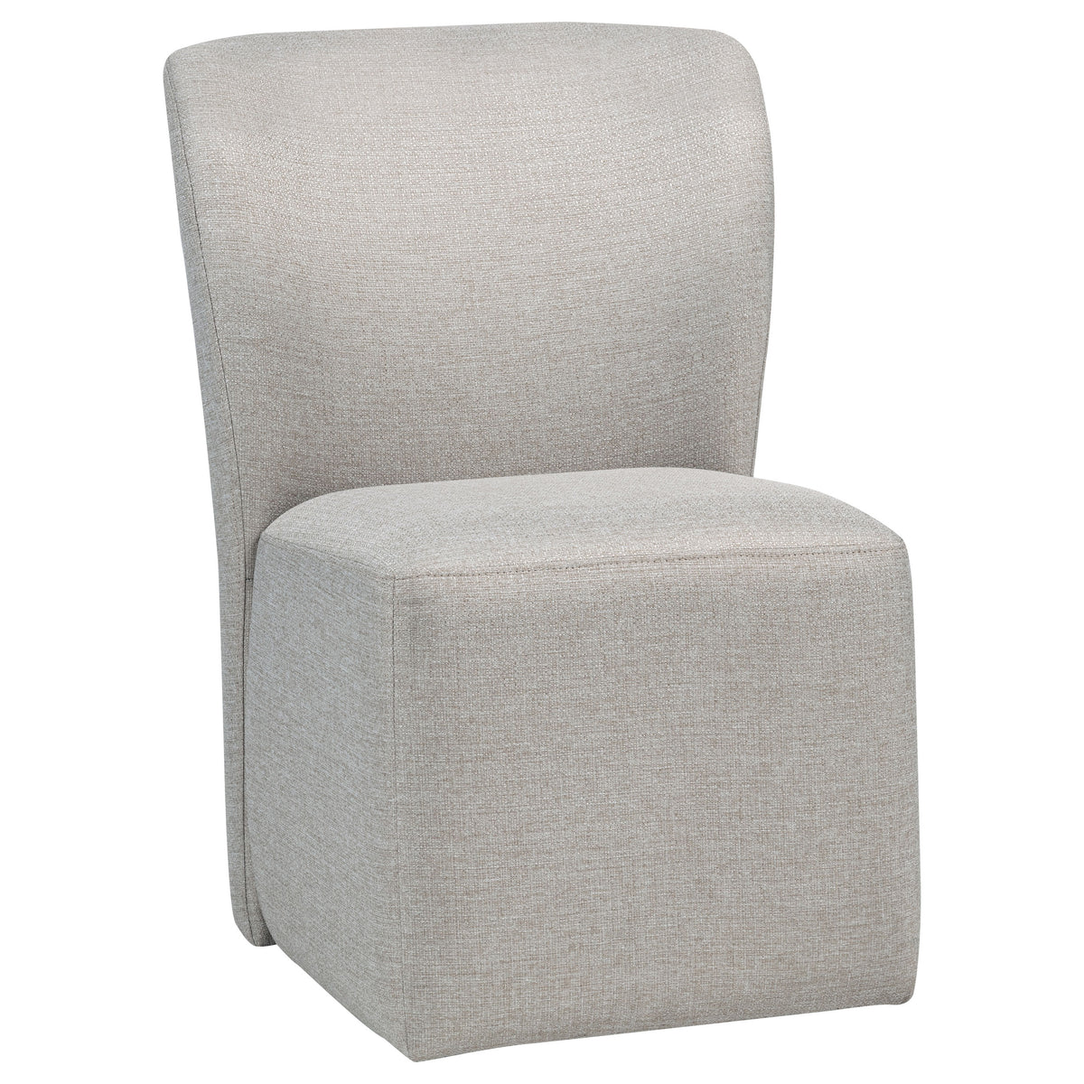 Jaelynn Upholstered Parsons Dining Chairs with Casters (Set of 2) - Beige