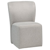 Jaelynn Upholstered Parsons Dining Chairs with Casters (Set of 2) - Beige