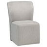 Jaelynn Upholstered Parsons Dining Chairs with Casters (Set of 2) - Beige