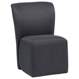 Jaelynn Upholstered Parsons Dining Chairs with Casters (Set of 2) - Charcoal