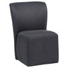 Jaelynn Upholstered Parsons Dining Chairs with Casters (Set of 2) - Charcoal