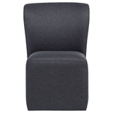 Jaelynn Upholstered Parsons Dining Chairs with Casters (Set of 2) - Beige, Charcoal or Tan – view 7