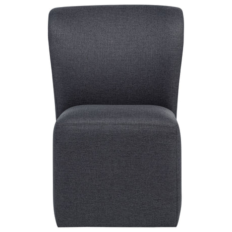 Jaelynn Upholstered Parsons Dining Chairs with Casters (Set of 2) - Beige, Charcoal or Tan – view 7