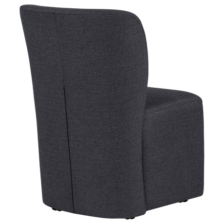 Jaelynn Upholstered Parsons Dining Chairs with Casters (Set of 2) - Beige, Charcoal or Tan – view 8