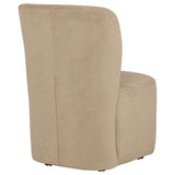 Jaelynn Upholstered Parsons Dining Chairs with Casters (Set of 2) - Beige, Charcoal or Tan – view 11