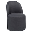 Aubrey Upholstered Barrel Dining Chairs, Set of 2 - Charcoal (Set of 2)