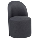 Aubrey Upholstered Barrel Dining Chairs, Set of 2 - Charcoal (Set of 2)