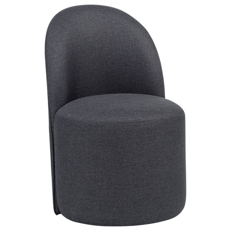 Aubrey Upholstered Barrel Dining Chairs, Set of 2 - Charcoal (Set of 2)