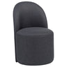 Aubrey Upholstered Barrel Dining Chairs, Set of 2 - Charcoal (Set of 2)