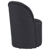 Aubrey Upholstered Barrel Dining Chairs, Set of 2 - Channel-Tufted Wraparound Back in Beige or Charcoal – view 7