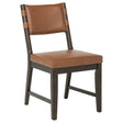Tegan Faux Leather Dining or Counter Height Chairs, Set of 2 - Set of 2 Dining Side Chairs