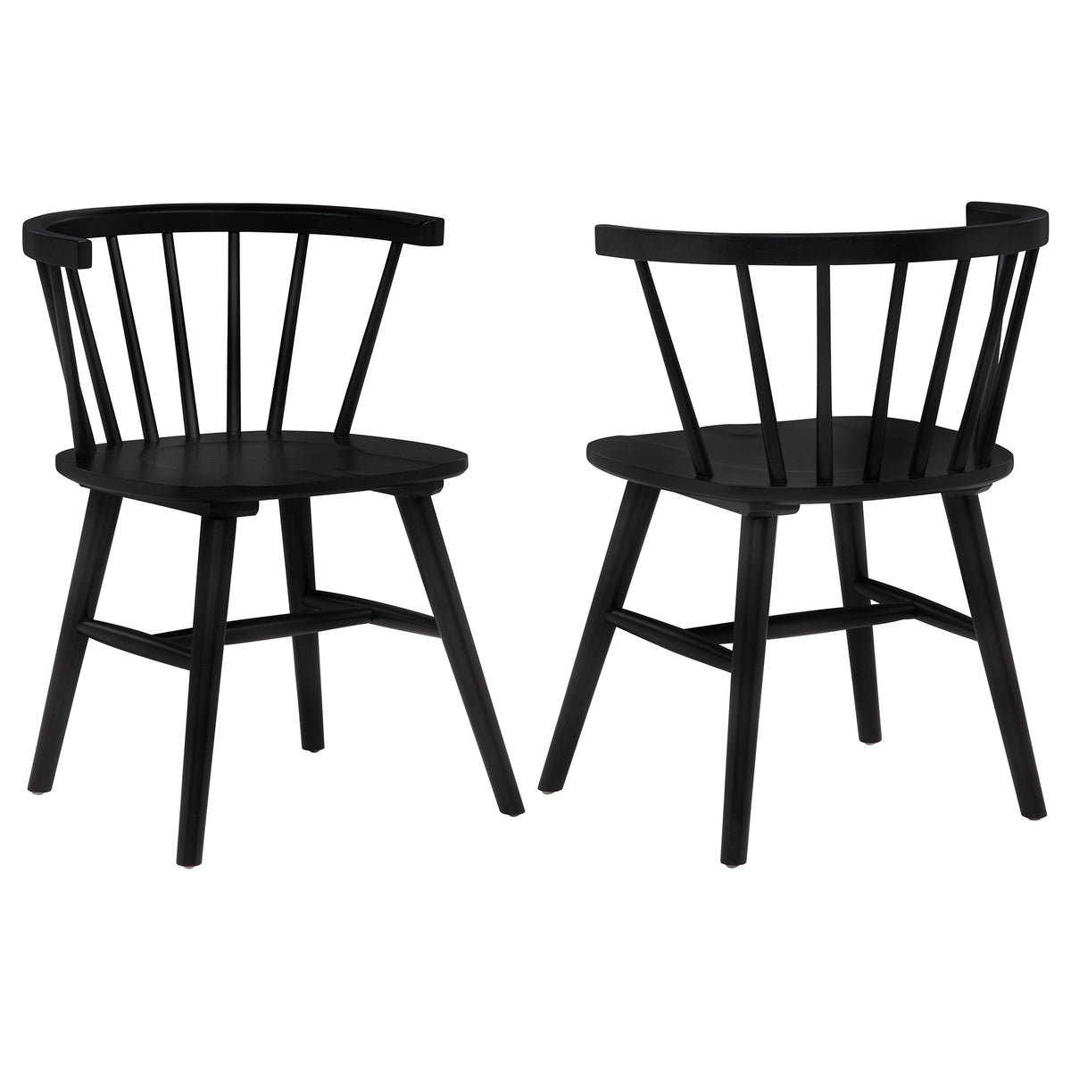 Jeffries Windsor Dining Side Chairs, Set of 2 - Black