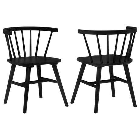 Jeffries Windsor Dining Side Chairs, Set of 2 - Black